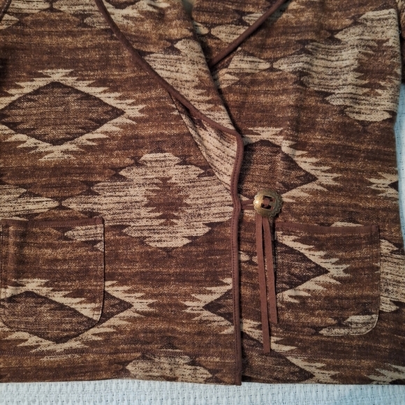 EUC Ralph Lauren Coastal Cowgirl aztec print jacket 100% brushed cotton size M - Picture 5 of 6